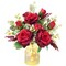 Valentine Centerpieces for Tables Valentines Day Flowers in Vase Red Artificial Roses with Light Valentine's Day Decorations for Wedding Party Kitchen Dining Room Home Decor